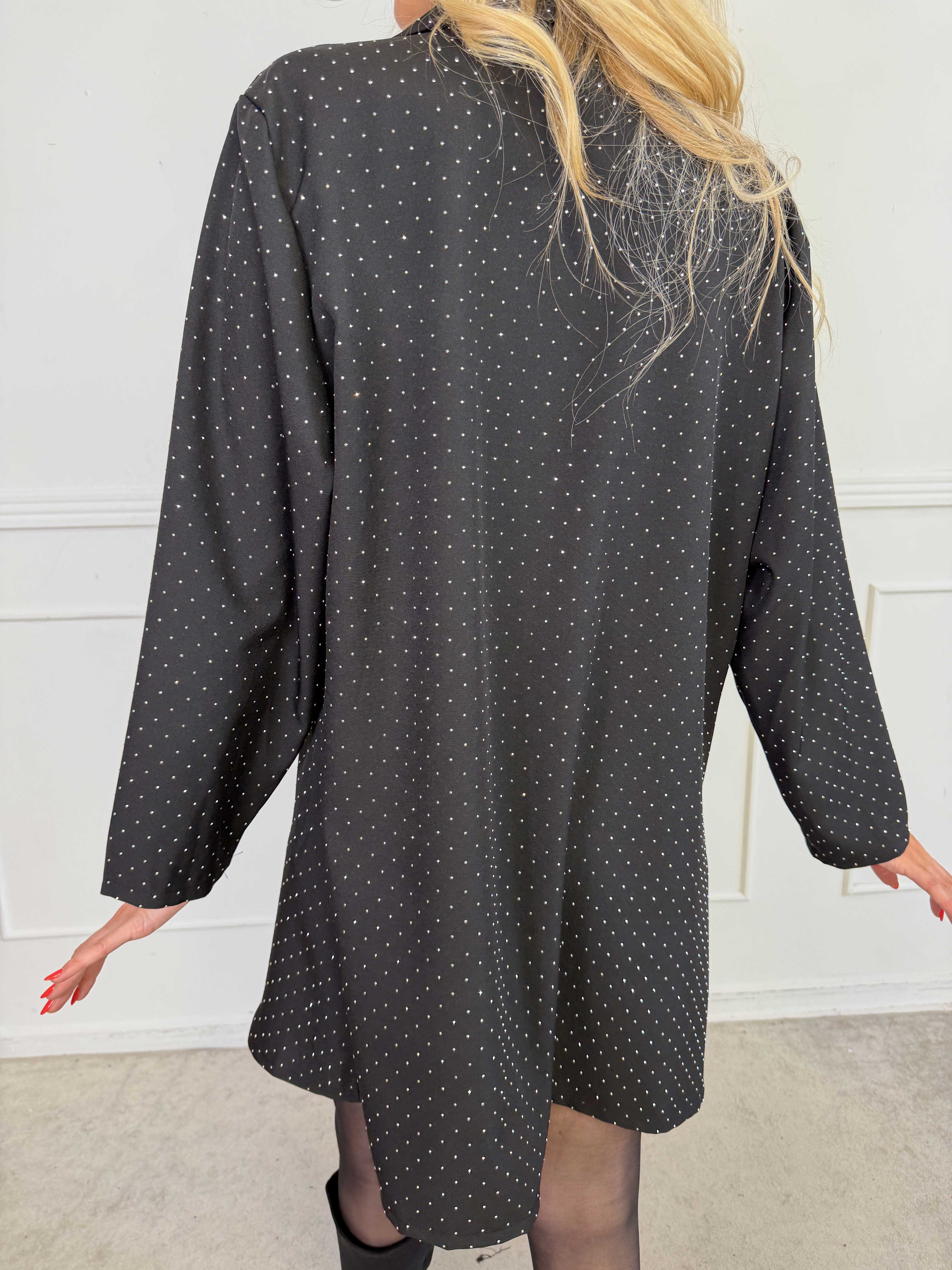 Lanthe long - Lang plus size blazer med similisten